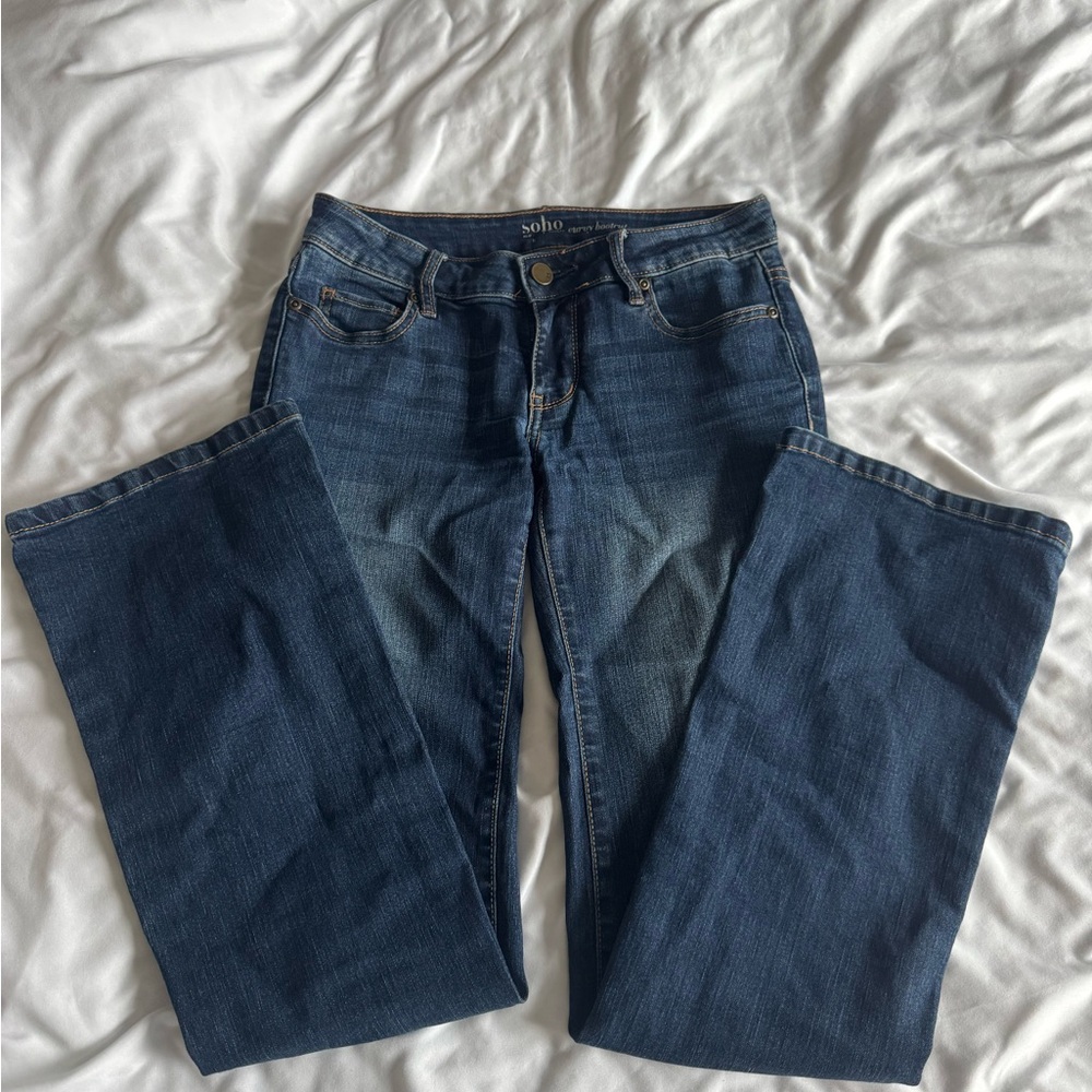 Soho Women's Dark Blue Straight Leg Jeans